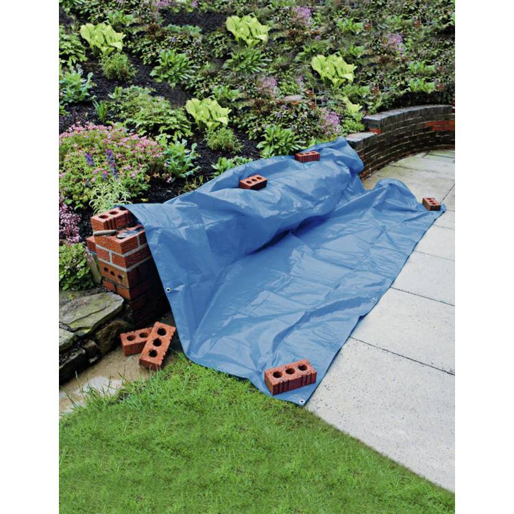 Heavy duty waterproof tarpaulin 3.4m x 5.2m, imported from the UK
