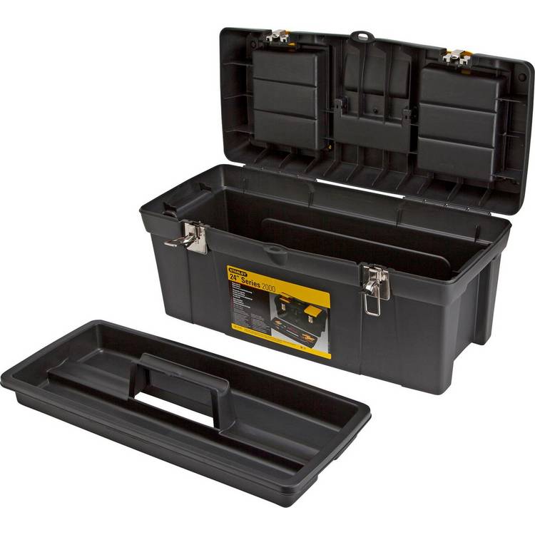 Stanley 24 inch tool box with removable tray, imported from the UK