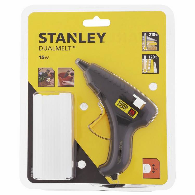 Stanley glue gun with 24 glue sticks (British brand)