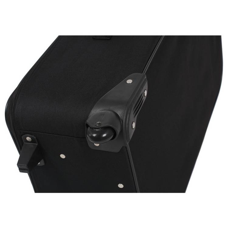Medium 2 wheel soft suitcase in black - British product