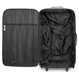Medium 2 wheel soft suitcase in black - British product