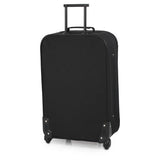 Medium 2 wheel soft suitcase in black - British product