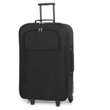 Medium 2 wheel soft suitcase in black - British product