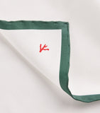 Isaia pocket square pure silk hand-rolled edges, UK version