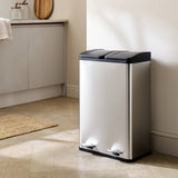 Argos Habitat 55 Litre Twin Compartment Pedal Bin - Steel- Buy online at McGrocer