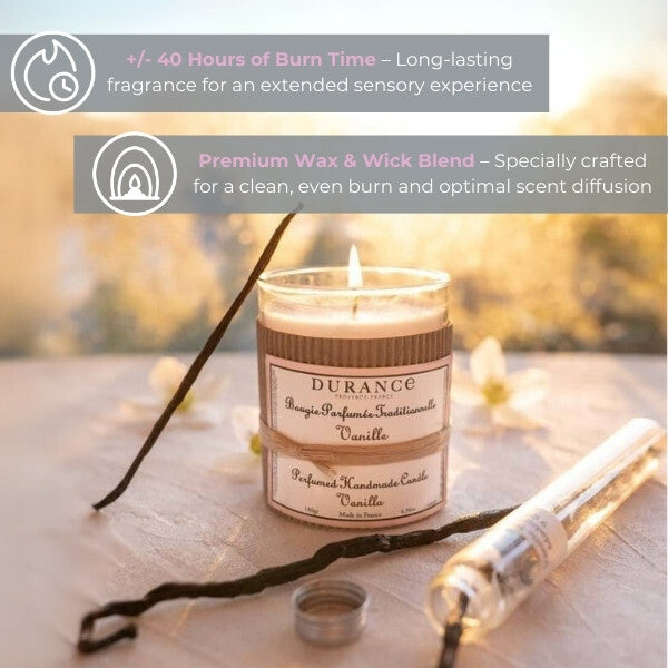 Durance Perfumed Handmade Candle Gourmet Vanilla 180g - British product