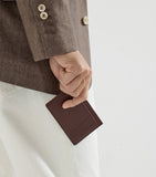 Brunello Cucinelli grained leather card holder, imported from the UK