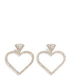 Valentino Garavani Crystal Coeur Royal earrings - British product