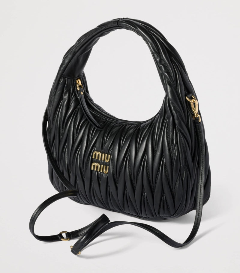 Miu Miu matelassé leather Wander top-handle bag (British brand)