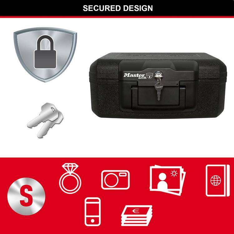 Master Lock fireproof safe 5 litre chest, UK version