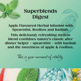 Twinings Digest Spearmint Apple Rooibios tea bags 20 bags 35g (British brand)