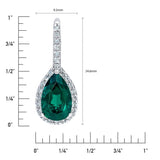 Costco lab created emerald diamond earrings 14ct white gold (British brand)