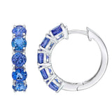 Costco UK Round Cut Tanzanite Hoop Earrings, 14ct White Gold- Buy online at McGrocer
