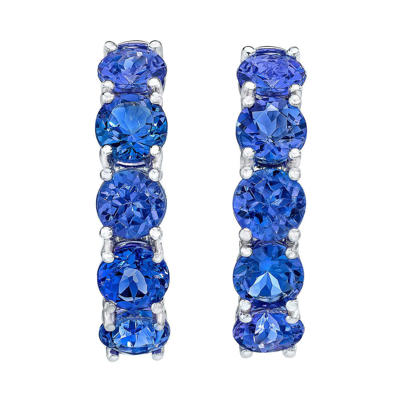 Costco tanzanite hoop earrings 14ct white gold (British brand)