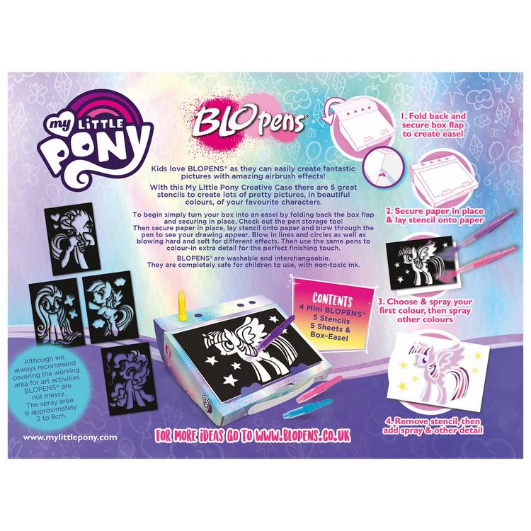 Blopens My Little Pony creative case with stencils (British brand)