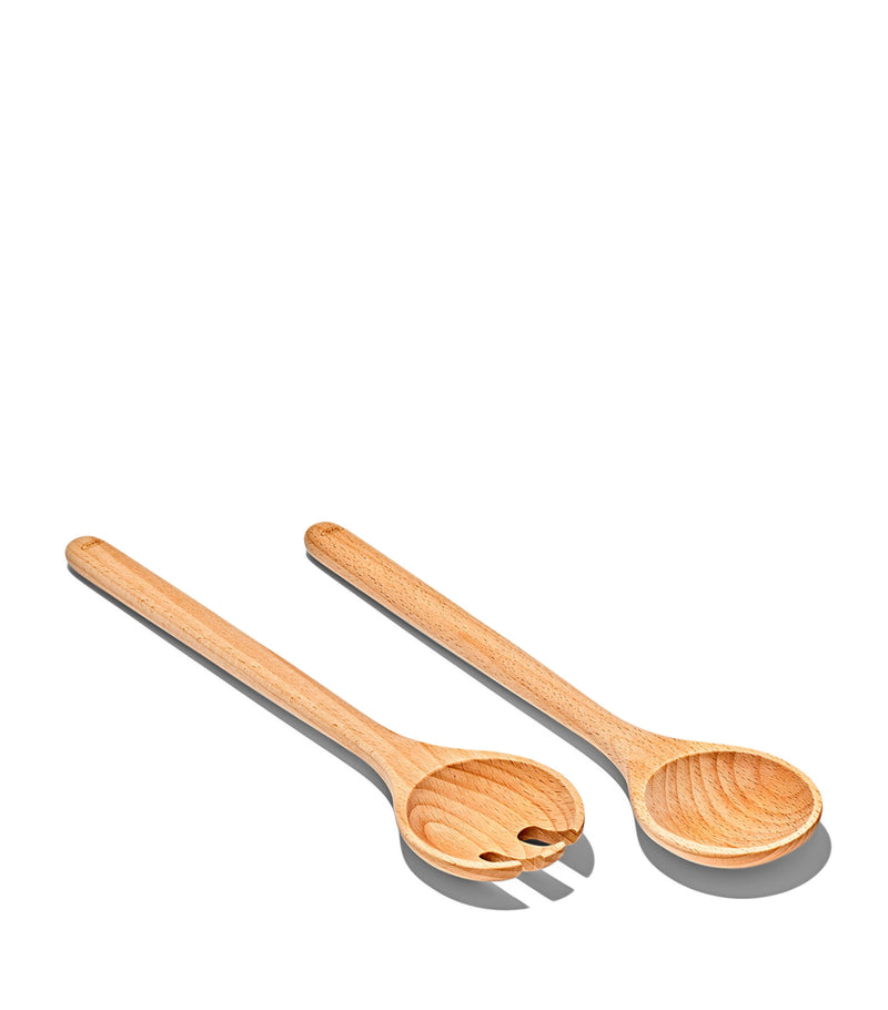 Oxo wood Good Grips salad servers set of 2, imported from the UK