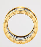 Bvlgari B.zero1 fire-båndsring gult gull rustfritt stål (Britisk merkevare)