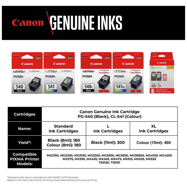 Canon PG-540 black ink cartridge - British product