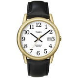 Argos Timex Easy Reader Men's Black Leather Strap Watch- Buy online at McGrocer