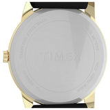 Timex Easy Reader men's watch black leather strap (British brand)