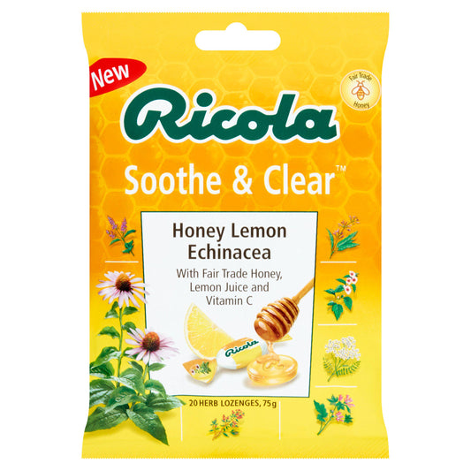 Ricola Soothe & Clear Honey Lemon Echinacea 20 Herb Lozenges 75g GOODS Sainsburys   