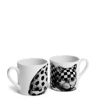 Fornasetti High Fidelity coffee cups and saucers set, UK version