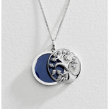Moon & Back tree of life locket silver cubic zirconia, UK version