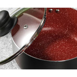 Russell Hobbs Red Stone aluminium 3 piece pan set, UK version