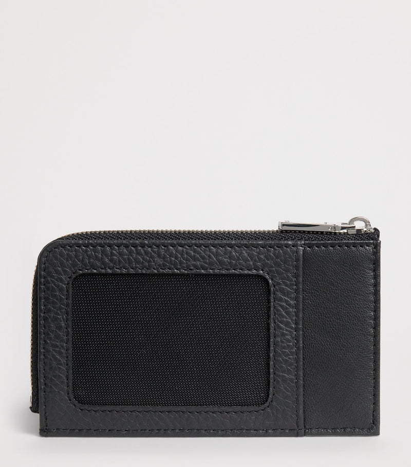 BOSS Crosstown grained leather card holder imported from the UK