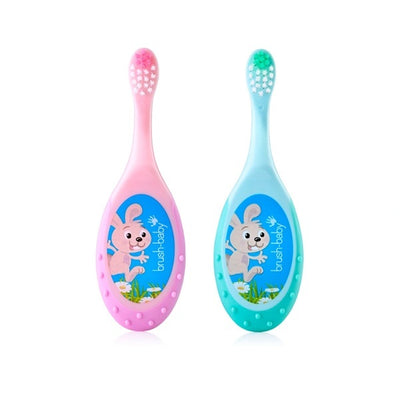 Superdrug Brush Baby Toothbrush Double Pack Pink Teal Baby Dental- Buy online at McGrocer