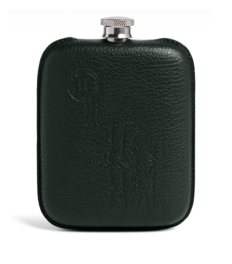 Dunhill leather-wrapped flask (British brand)