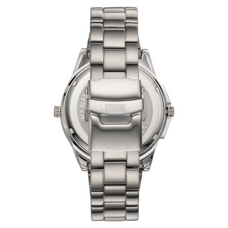 STORM men's silver stainless steel bracelet watch - British product