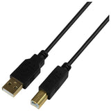 USB 2.0 cable 1.8m A-Male to B-Male black, imported from the UK