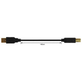 USB 2.0 cable 1.8m A-Male to B-Male black, imported from the UK