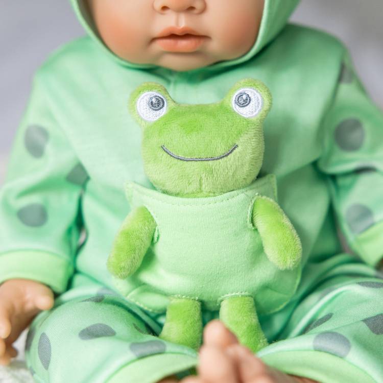 Tiny Treasures froggy all-in-one doll outfit (British brand)