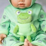 Tiny Treasures froggy all-in-one doll outfit (British brand)