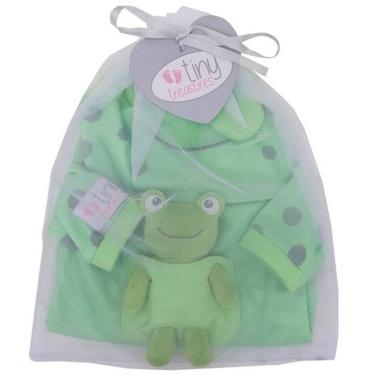 Tiny Treasures froggy all-in-one doll outfit (British brand)