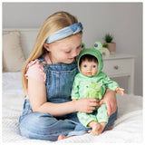Tiny Treasures froggy all-in-one doll outfit (British brand)