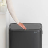 Brabantia Bo 60L touch bin in matt black, UK version