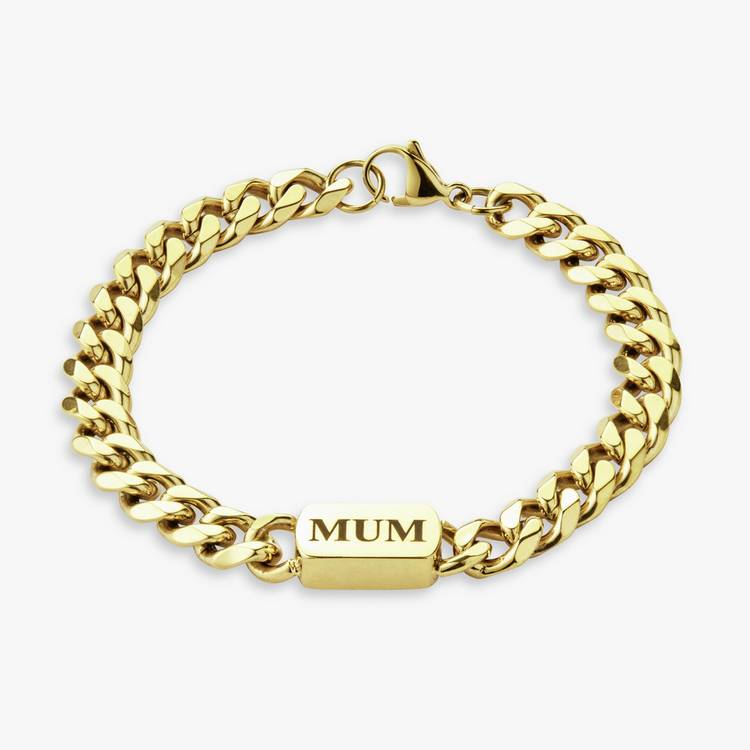 Revere MUM engraved stainless steel bracelet, imported from the UK