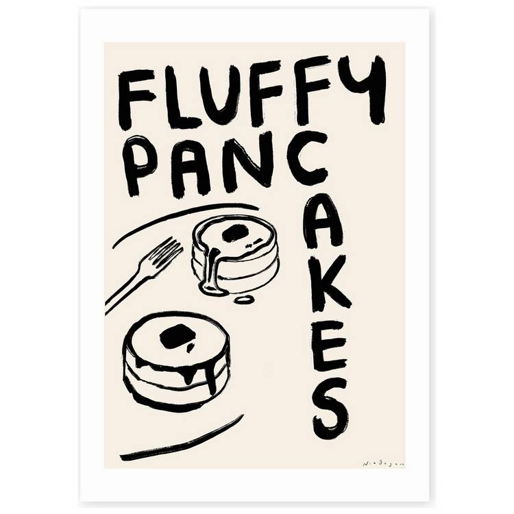 East End Prints fluffy pancakes art print A3 (British brand)