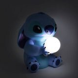Disney Stitch LED night light with blue plastic design, UK version
