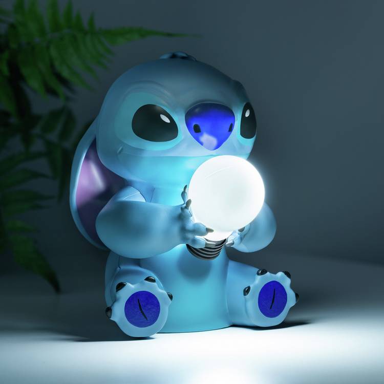 Disney Stitch LED night light with blue plastic design, UK version