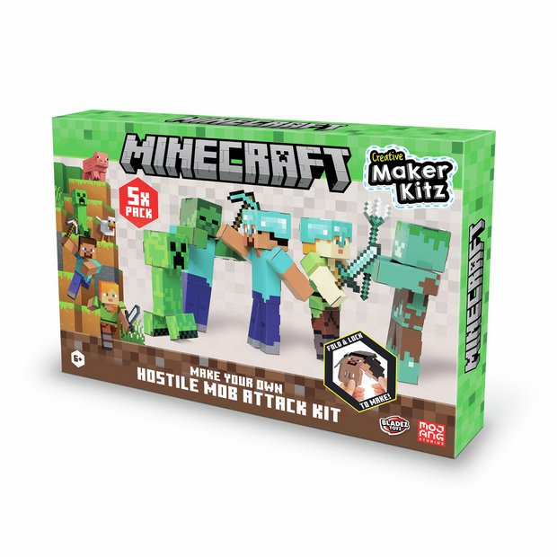 Minecraft craft kit with 5 characters, imported from the UK