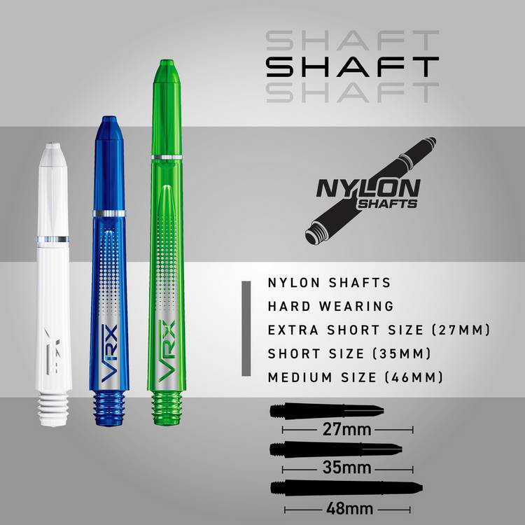 Red Dragon darts shaft collection 20-piece, UK version
