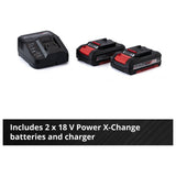 Einhell Power X-Change cordless combi drill set with 64 pieces, imported from the UK