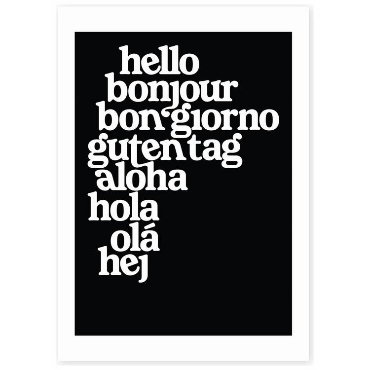 East End Prints Hello World art print A3, imported from the UK
