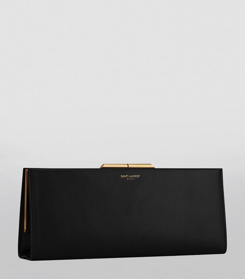 Saint Laurent leather clutch bag with chain strap - British product