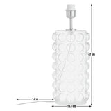 Habitat clear glass bobble table lamp base, imported from the UK