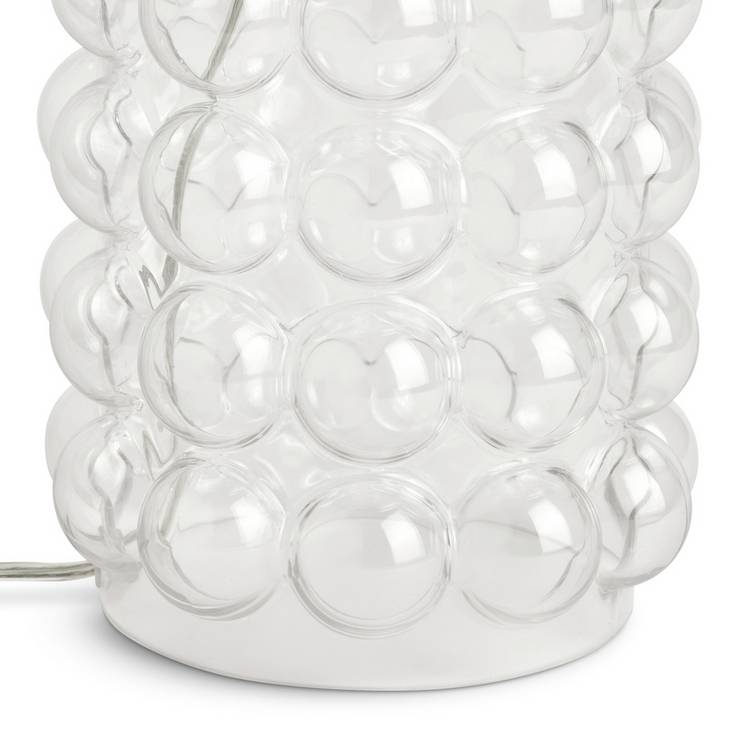 Habitat clear glass bobble table lamp base, imported from the UK
